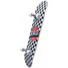 Rad Checker White and Black 7.75" Skateboard