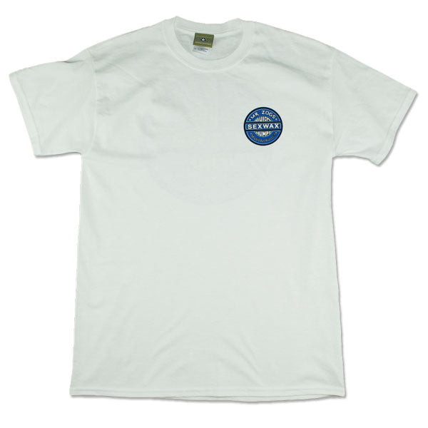 Mr Zogs Sex Wax T-Shirt - White Tee with classic blue logo