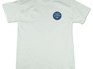 Mr Zogs Sex Wax  T-Shirt - White Tee with classic blue logo - Surfing Lifestyle Shirts & Tops surferswarehouse.myshopify.com