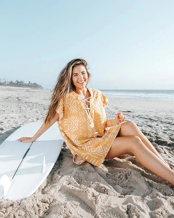 Sand Cloud Adobe Mud cloth Cover Up yellow Sand Cloud Adobe Mudcloth Cover Up beach clothing surferswarehouse.myshopify.com