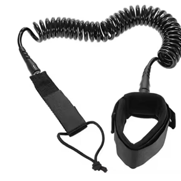 Blocksurf Coiled SUP Leash, Ankle Attach - Surfers Warehouse