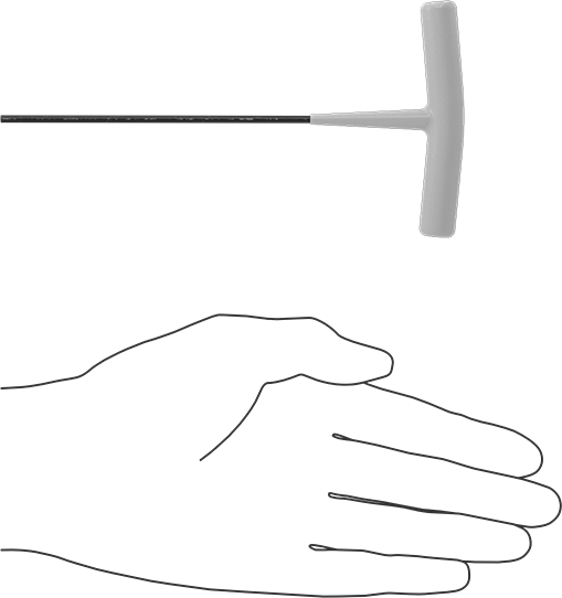 Surfboard fin screw  T handle removal tool