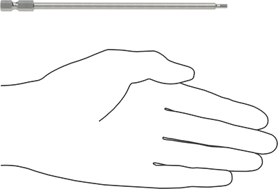 1/4 Hex Shank Surfboard Fin Srcew Tool 4" Long