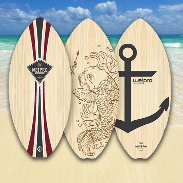 Wet Pro Skimboards  Wood with fiberglass bottom