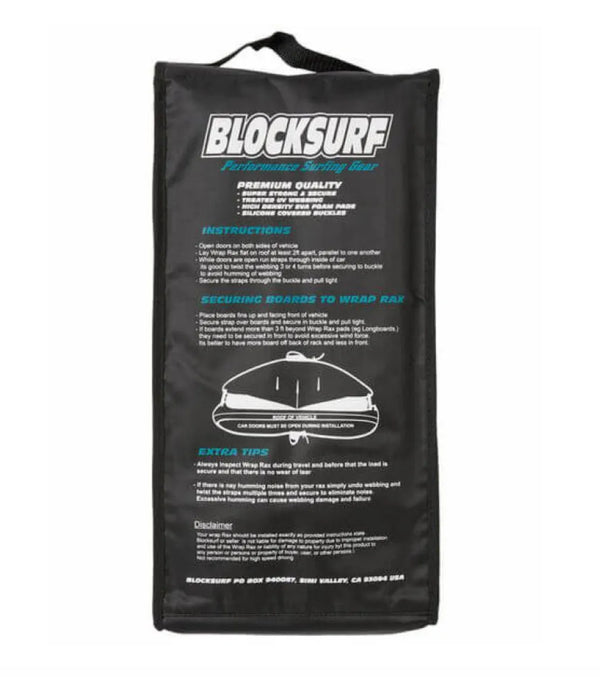 BLOCKSURF WRAP RAX SINGLE / SURFBOARD SOFT ROOF RACK - surferswarehouse BLOCKSURF WRAP RAX SINGLE / SURFBOARD SOFT ROOF RACK surfboard racks surferswarehouse.myshopify.com