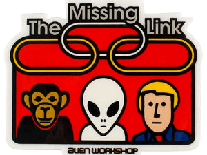 ALIEN WORKSHOP MISSING LINK STICKER - RED product_type surferswarehouse.myshopify.com