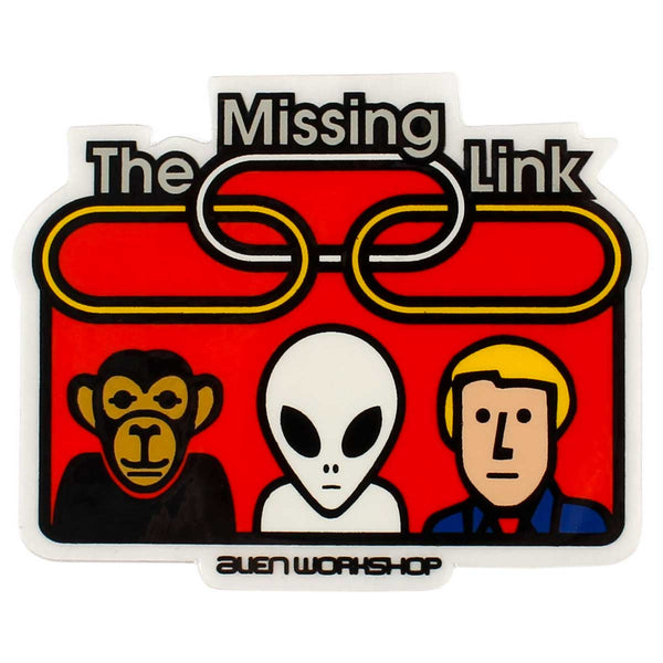 ALIEN WORKSHOP MISSING LINK STICKER - RED product_type surferswarehouse.myshopify.com
