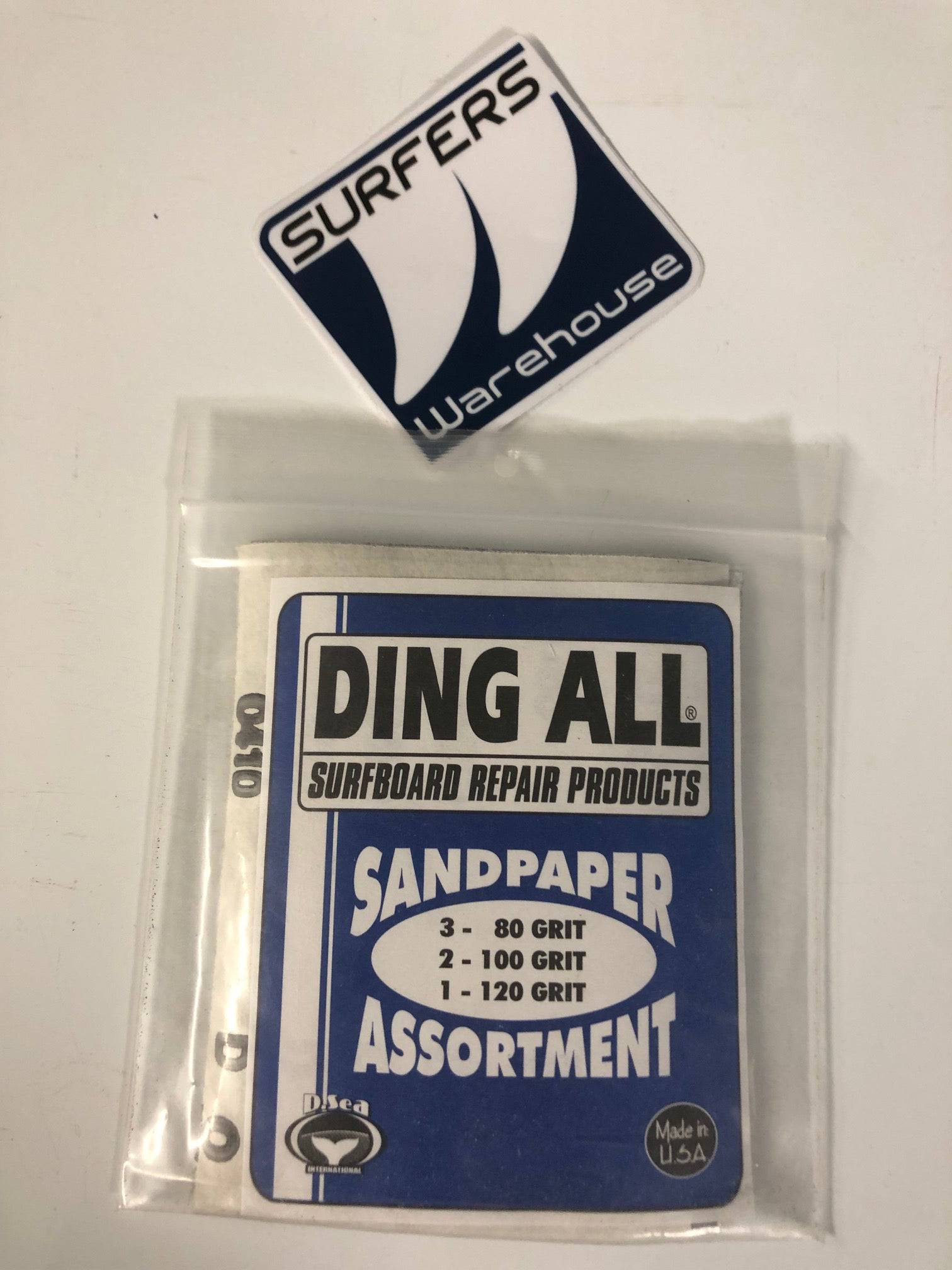 DING ALL Surfboard repair products Sandpaper Assortment pack –  surferswarehouse