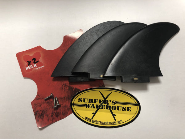 THE RED X SURFBOARD  FINS SYSTEM (SET OF 3) surfers warehouse  RED X FIN SYSTEM / set of three surfboard fins surferswarehouse.myshopify.com