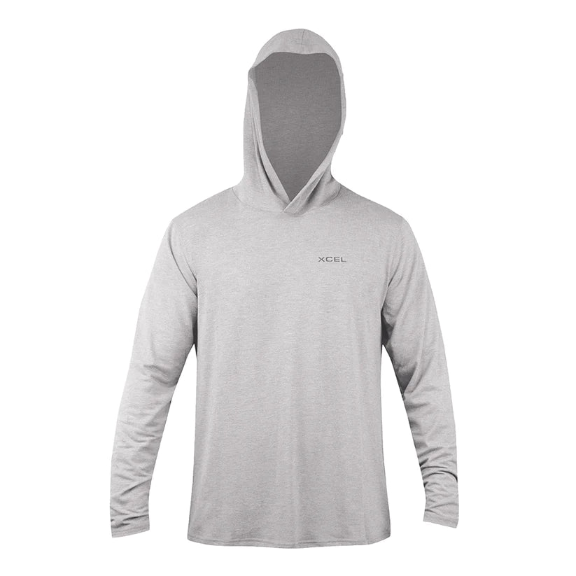 Xcel | Men's ThreadX Hooded Pullover Long Sleeve UV Top | Silver / L