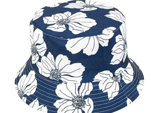 BIANCA FLORAL REVERSIBLE BUCKET HAT - NAVY BLUE Hats surferswarehouse.myshopify.com