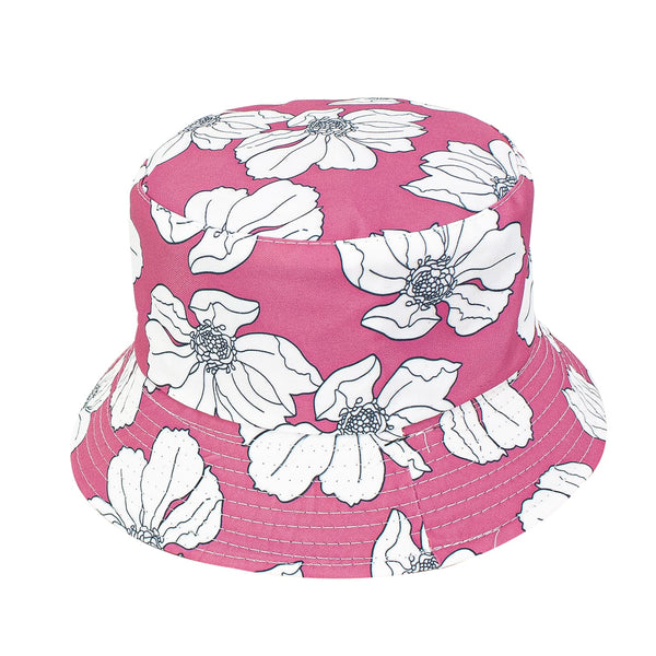 BIANCA FLORAL REVERSIBLE BUCKET HAT - PINK