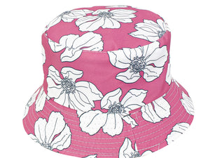 BIANCA FLORAL REVERSIBLE BUCKET HAT - PINK Hats surferswarehouse.myshopify.com