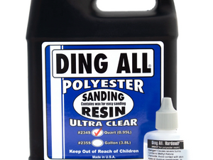 DING ALL SURFBOARD REPAIR ULTRA CLEAR POLYESTER SANDING RESIN 