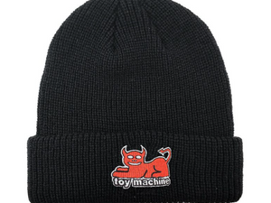 TOY MACHINE DEVIL CAT DOCK BEANIE Hats surferswarehouse.myshopify.com