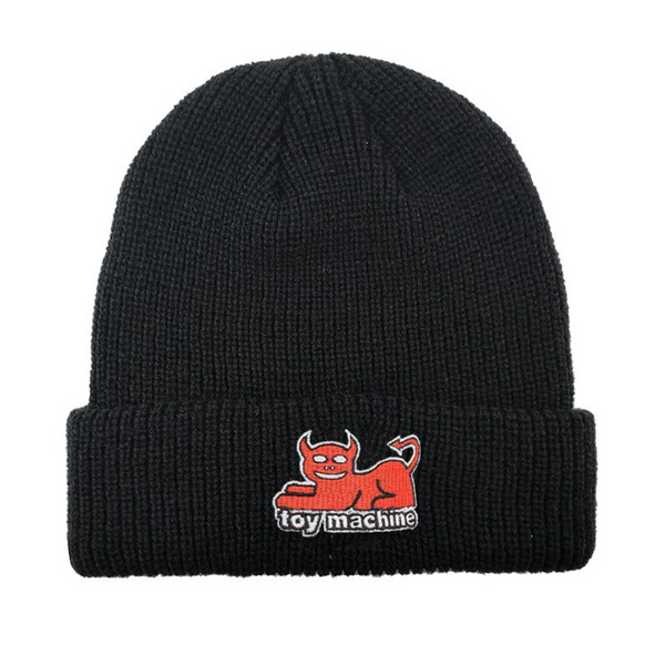 TOY MACHINE DEVIL CAT DOCK BEANIE Hats surferswarehouse.myshopify.com