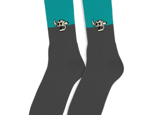 TOY MACHINE DEAD MONSTER SPLIT CREW SOCK TEAL product_type surferswarehouse.myshopify.com