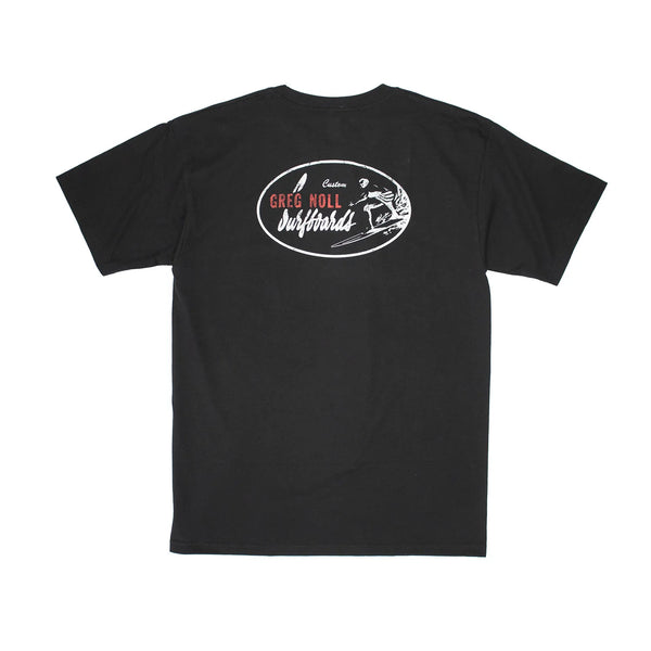 GREG NOLL CLASSIC OVAL LOGO TEE - surferswarehouse GREG NOLL Classic Black oval logo tee Shirts & Tops surferswarehouse.myshopify.com