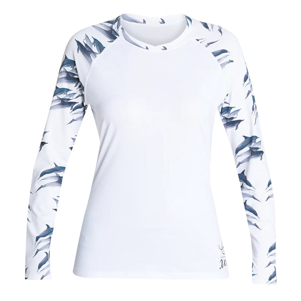 Xcel Women's Ocean Ramsey Water Inspired Long Sleeve Ventx Relaxed Fit UV Top