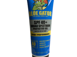 ALOE GATOR SPF 40+ 4 OZ GEL Sports Performance Sunscreen surferswarehouse.myshopify.com