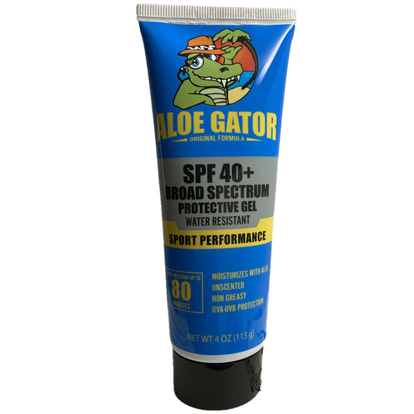 ALOE GATOR SPF 40+ 4 OZ GEL Sports Performance Sunscreen surferswarehouse.myshopify.com