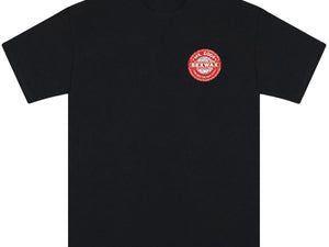 MR. ZOGS SEX WAX RED LOGO BLACK TEE SHIRT - surferswarehouse