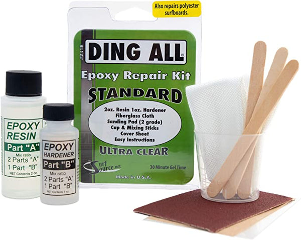 Ding All Standard Epoxy Repair Kit for Epoxy and Polyester Surfboards Repairs
