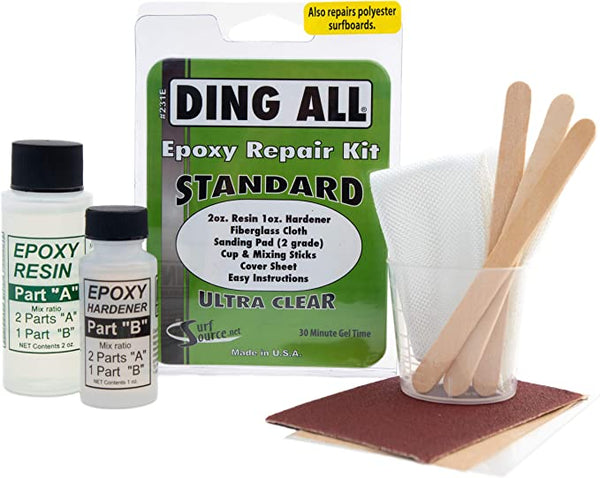 Ding All Standard Epoxy Repair Kit for Epoxy and Polyester Surfboards Repairs Surfboard Repair surferswarehouse.myshopify.com