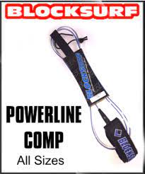 Blocksurf Powerline Comp Surfboard Leash - surferswarehouse