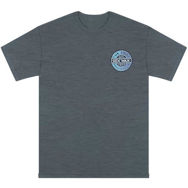 MR. ZOGS SEX WAX FADE BLUE LOGO GREY TEE SHIRT - surferswarehouse