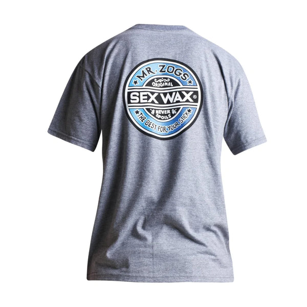 MR. ZOGS SEX WAX FADE BLUE LOGO GREY TEE SHIRT - surferswarehouse MR. ZOGS SEX WAX FADE BLUE LOGO GREY TEE SHIRT Shirts & Tops surferswarehouse.myshopify.com