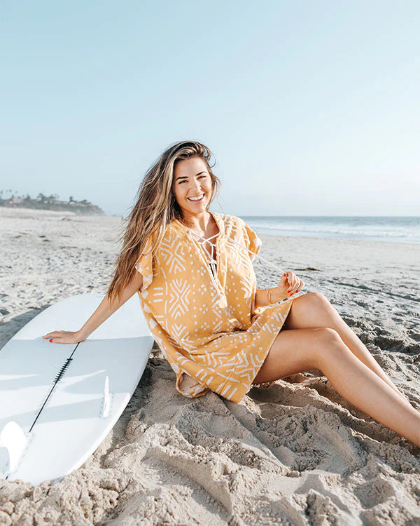 Sand Cloud Adobe Mud cloth Cover Up yellow Sand Cloud Adobe Mudcloth Cover Up beach clothing surferswarehouse.myshopify.com