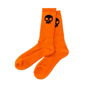 ZERO SKULL CREW SOCKS ORG/BLK